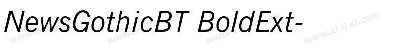 NewsGothicBT BoldExt字体转换